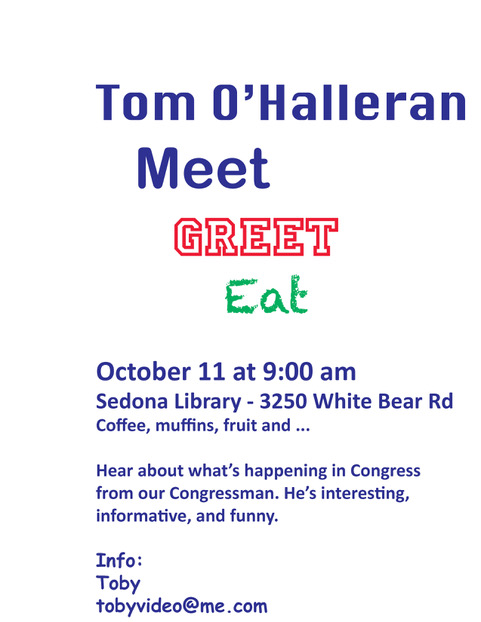 Meet and Greet Tom O'Halleran @ Sedona Public Library