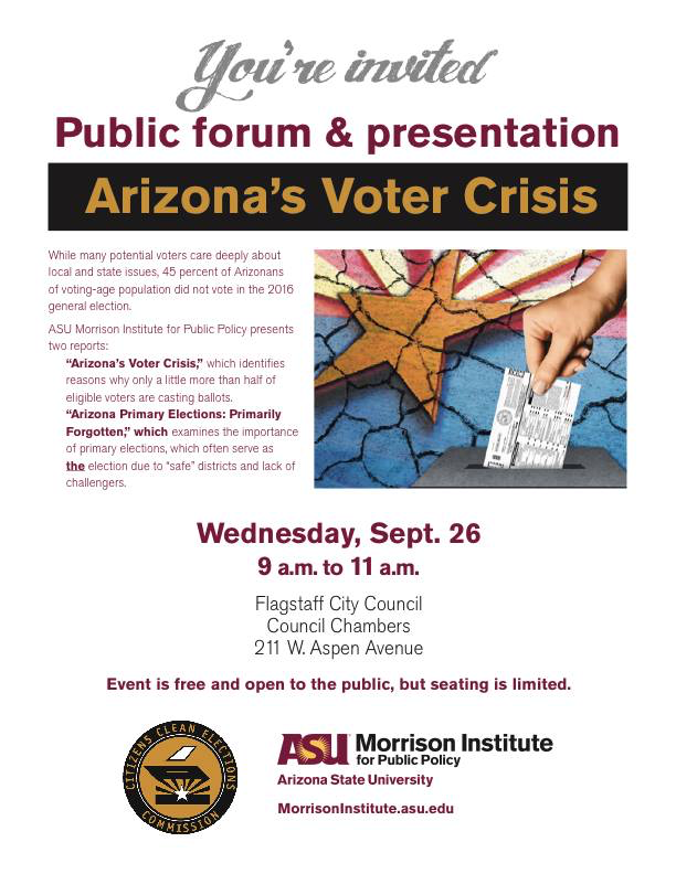 LWV - Arizona's Voter Crisis @ Flagstaff City Council, Council Chambers