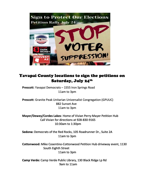 Petition Rally - Yavapai County Locations @ See flyer